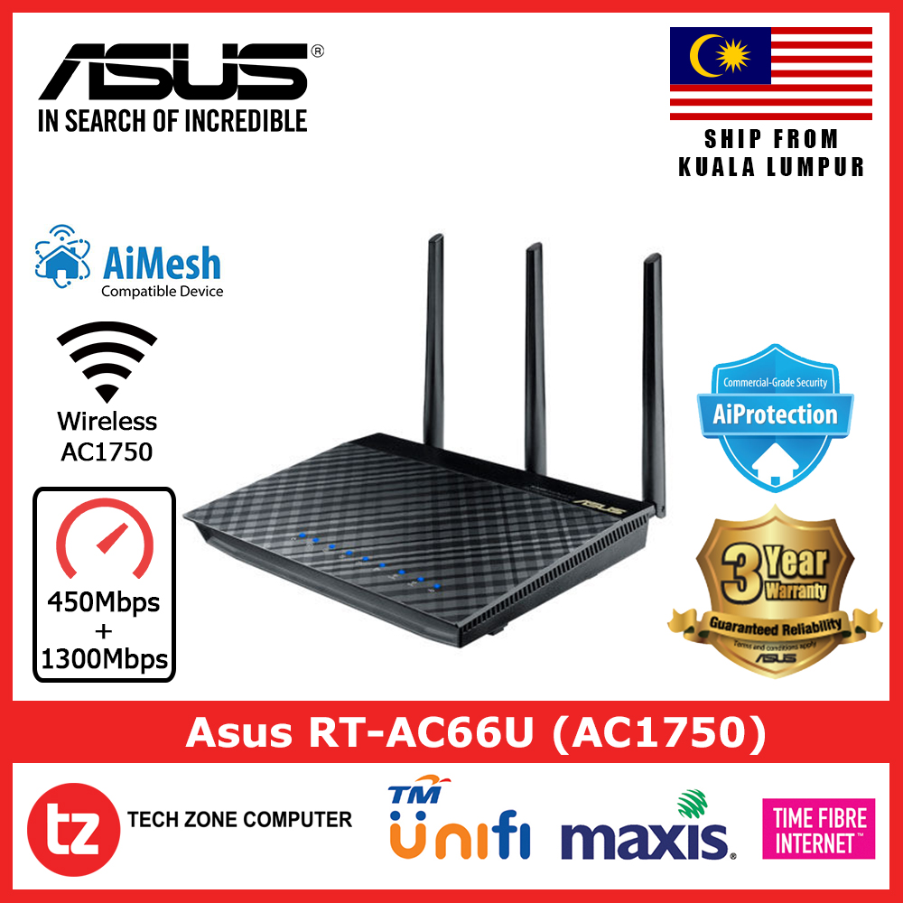 Asus RTAC66U AiMesh AC1750 Dual Band Gigibit Router
